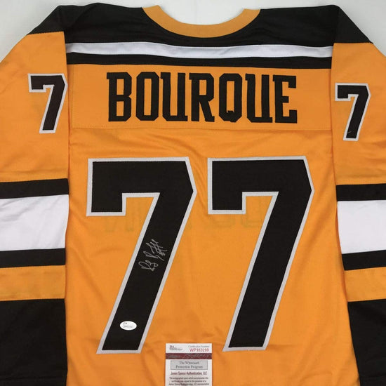 Autographed/Signed Ray Bourque Boston Yellow Hockey Jersey JSA COA