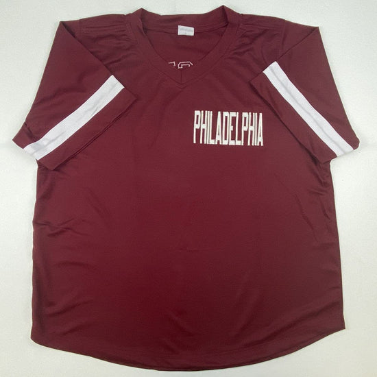Autographed/Signed Lenny Dykstra Nails Philadelphia Maroon Baseball Jersey JSA COA