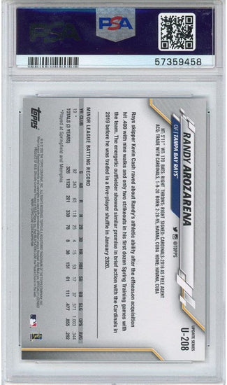 Graded 2020 Topps Update Randy Arozarena #U208 Rookie RC Baseball Card PSA 10 Gem Mint