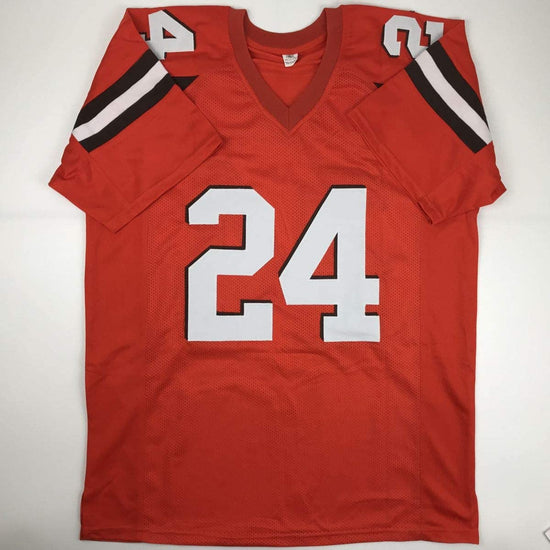 Autographed/Signed Nick Chubb Cleveland Orange Football Jersey JSA COA