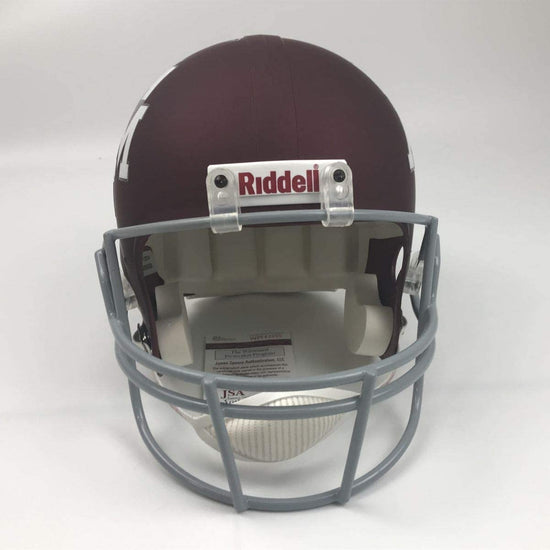 Autographed/Signed Johnny Manziel 12 Heisman Texas A&M Aggies Full Size FS F/S Replica College Football Helmet JSA COA
