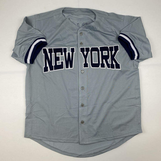 Autographed/Signed Gerrit Cole New York Grey Baseball Jersey JSA COA