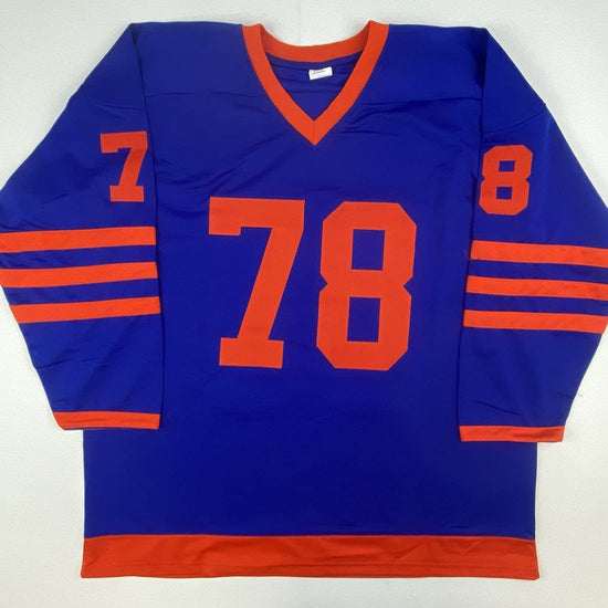 Autographed/Signed Nick Castle Michael Myers Halloween Blue Movie Jersey PSA/DNA COA