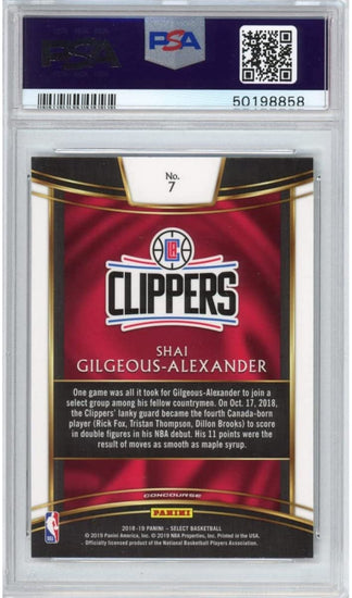 Graded 2018-19 Panini Prizm Shai Gilgeous-Alexander #184 Rookie RC Basketball Card PSA 10 Gem Mint