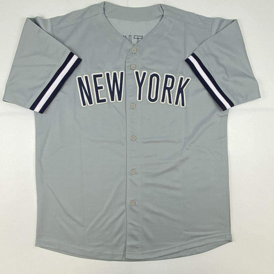 Autographed/Signed Tino Martinez New York Grey Baseball Jersey PSA/DNA COA