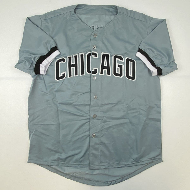 Autographed/Signed AJ A.J. Pierzynski Chicago Grey Baseball Jersey PSA/DNA COA