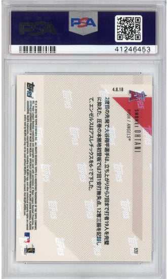 Graded 2018 Topps Now Japanese Shohei Ohtani #53J Rookie RC Baseball Card PSA 10 Gem Mint