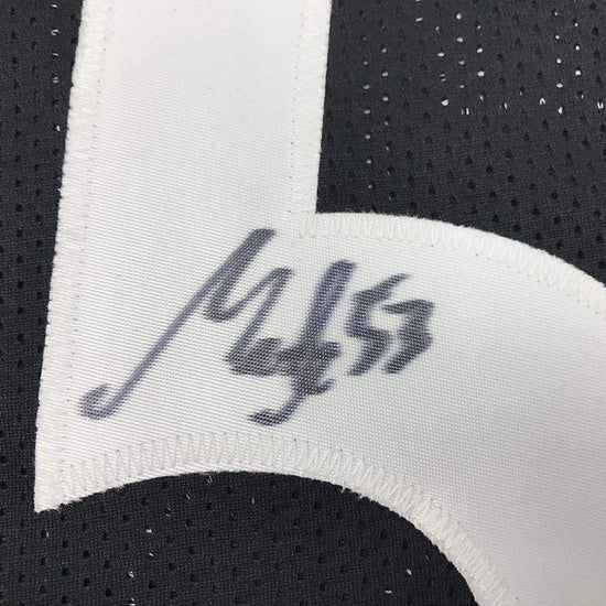 Framed Autographed/Signed Maurkice Pouncey 33x42 Pittsburgh Black Football Jersey JSA COA