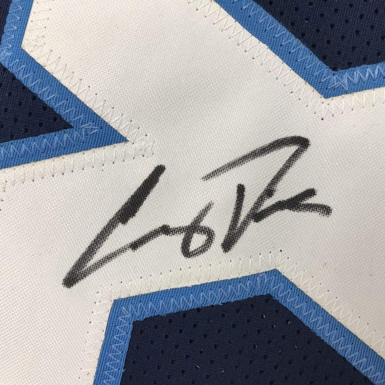 Framed Autographed/Signed Corey Davis 33x42 Tennessee 2018 Dark Blue Football Jersey JSA COA