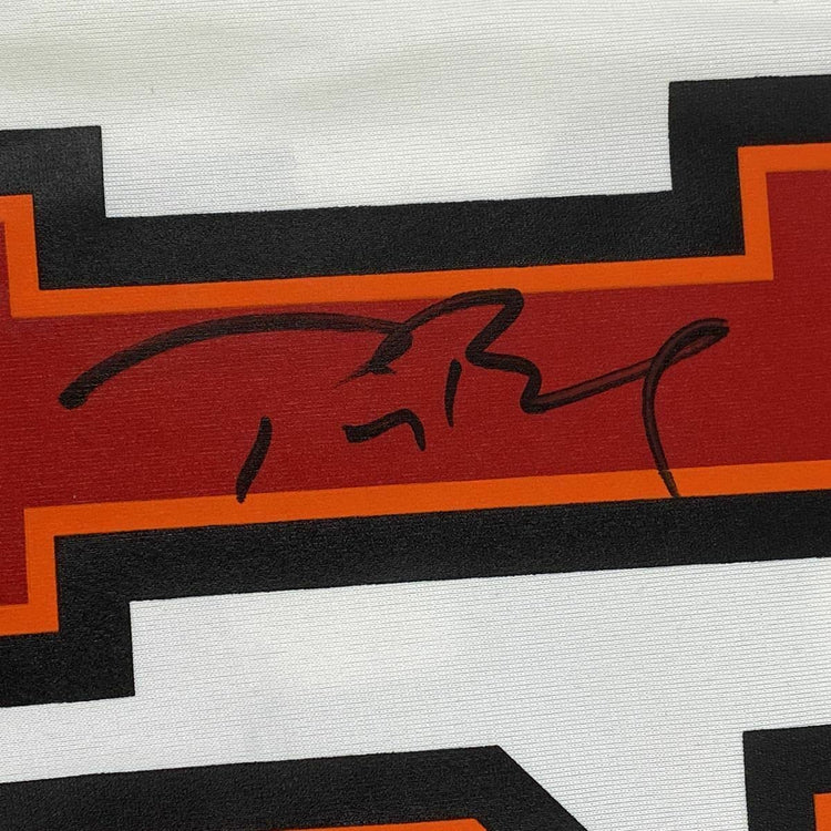 Framed Autographed/Signed Tom Brady 33x42 Tampa Bay Buccaneers White Authentic Nike Game Football Jersey Fanatics COA