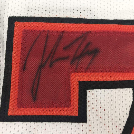 Framed Autographed/Signed John Lynch 33x42 Tampa Bay White Football Jersey JSA COA