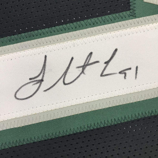 Framed Autographed/Signed Fletcher Cox 33x42 Philadelphia Black Football Jersey JSA COA