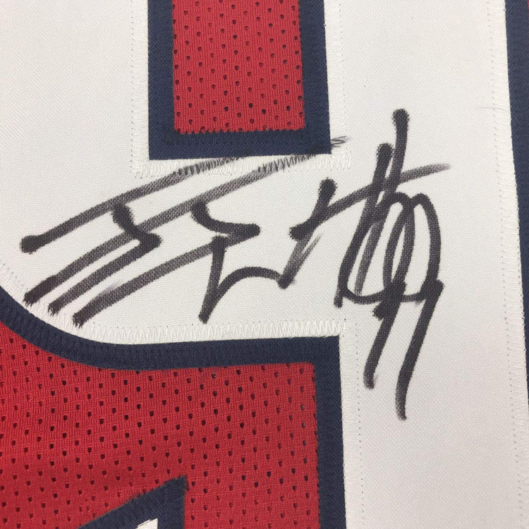 Autographed/Signed J.J. JJ Watt Houston Red Football Jersey JSA COA
