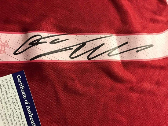Framed Autographed/Signed Cristiano Ronaldo 33x42 Portugal Red World Cup Soccer Futbol Jersey PSA/DNA COA
