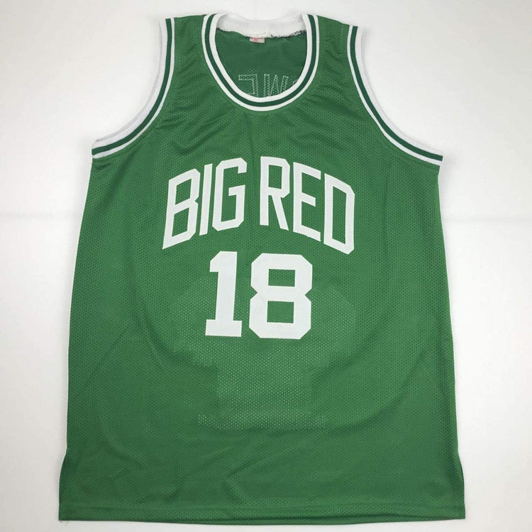Autographed/Signed Dave Cowens Boston Green Stat Basketball Jersey PSA/DNA COA