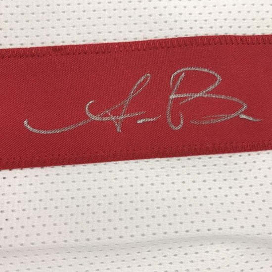 Framed Autographed/Signed AJ A.J. Brown 33x42 Ole Miss White College Football Jersey JSA COA
