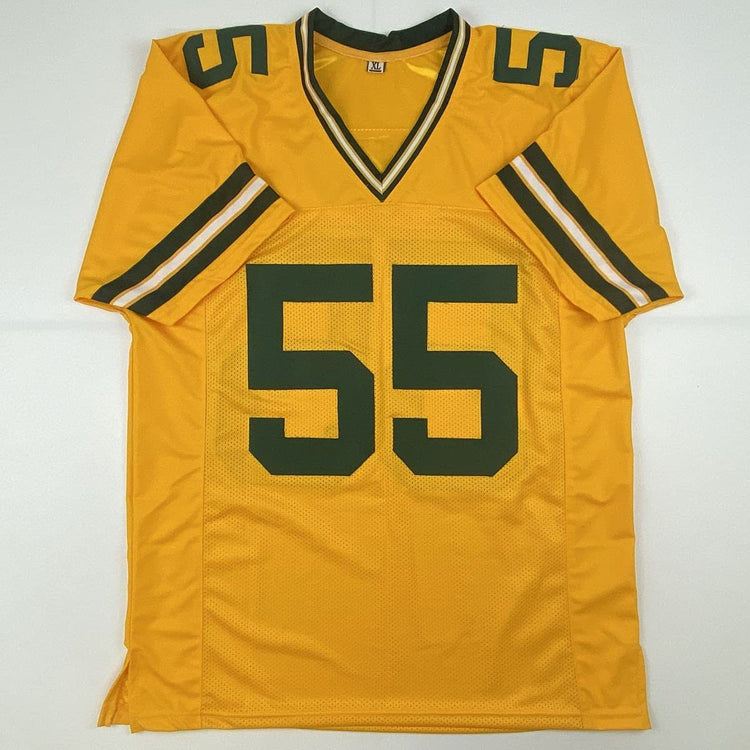 Autographed/Signed Za'Darius Smith Green Bay Yellow Football Jersey JSA COA