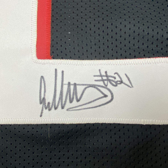Autographed/Signed Todd Gurley II Atlanta Black Football Jersey Beckett BAS COA
