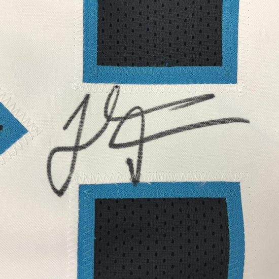 Framed Autographed/Signed Thomas Davis Sr. 33x42 Carolina Black Football Jersey JSA COA
