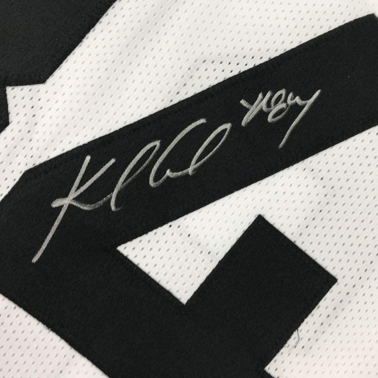 Framed Autographed/Signed Keelan Cole 33x42 Jacksonville White Football Jersey JSA COA