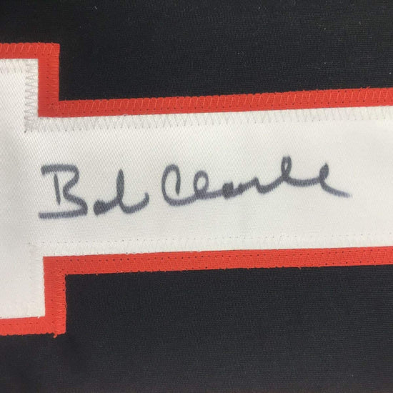 Autographed/Signed Bob Bobby Clarke Philadelphia Black Hockey Jersey JSA COA