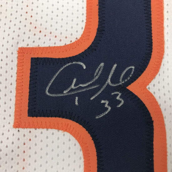 Autographed/Signed Charles Tillman Peanut Chicago White Football Jersey JSA COA