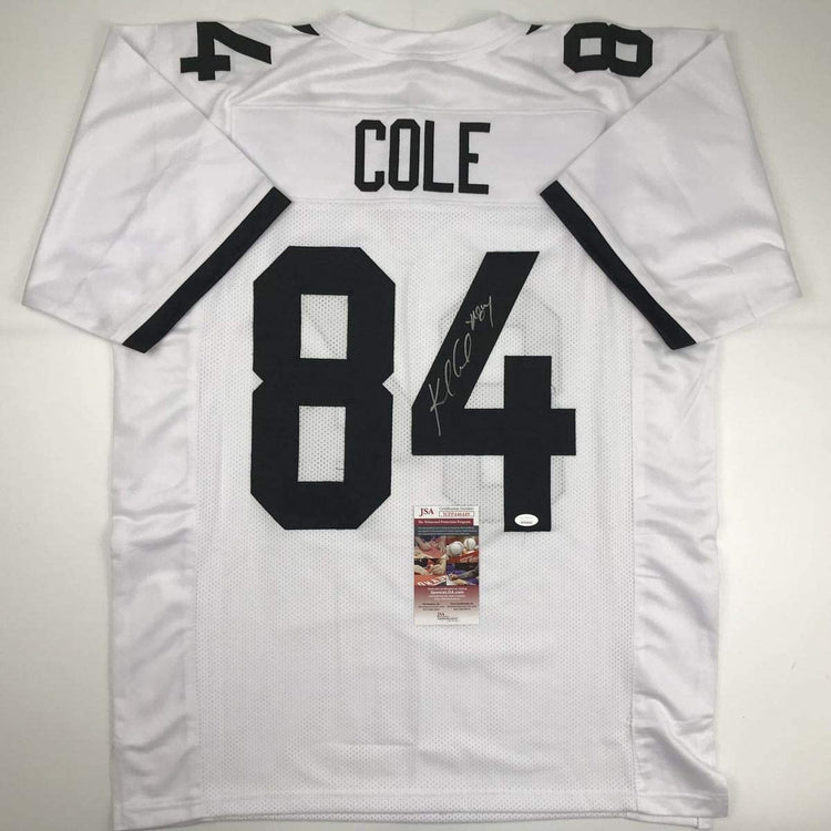 Autographed/Signed Keelan Cole Jacksonville White Football Jersey JSA COA