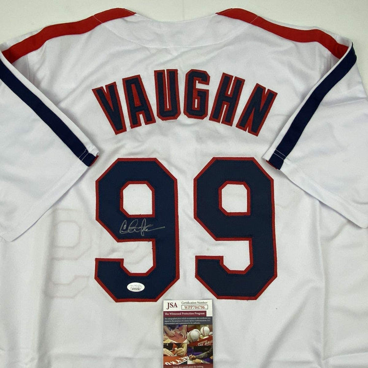 Autographed/Signed Charlie Sheen Wild Thing Ricky Vaughn Major League Movie Baseball Jersey JSA COA