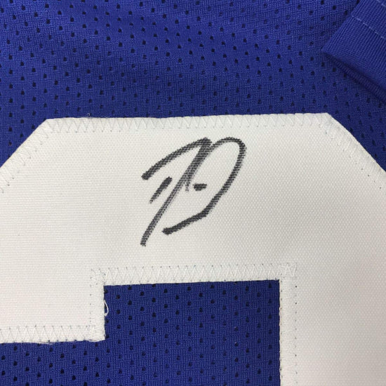 Autographed/Signed Darius Leonard Indianapolis Blue Football Jersey JSA COA