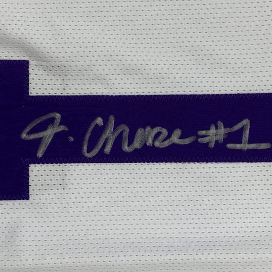 Framed Autographed/Signed Ja'Marr Chase 33x42 LSU White College Football Jersey Beckett BAS COA
