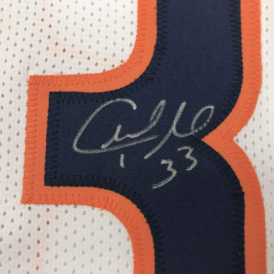 Framed Autographed/Signed Charles Tillman Peanut 33x42 Chicago White Football Jersey JSA COA