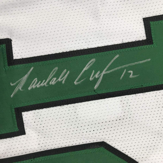 Framed Autographed/Signed Randall Cunningham 33x42 Philadelphia White Football Jersey JSA COA