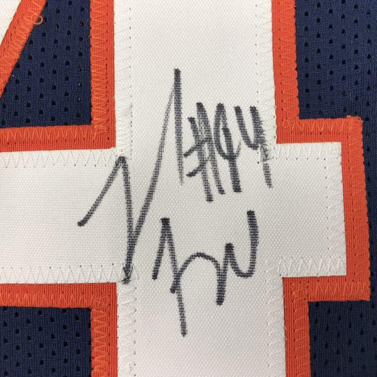 Framed Autographed/Signed Leonard Floyd 33x42 Chicago Blue Football Jersey JSA COA