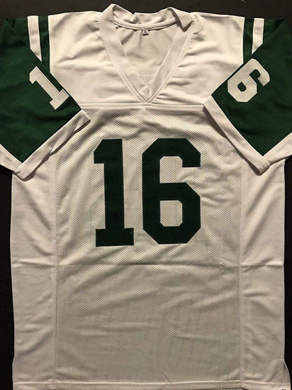 Autographed/Signed Vinny Testaverde New York White Football Jersey JSA COA