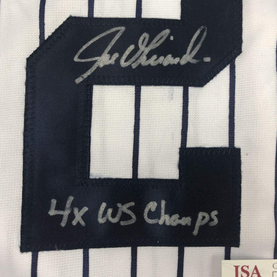 Autographed/Signed Joe Girardi 4x WS Champs New York Pinstripe Baseball Jersey JSA COA