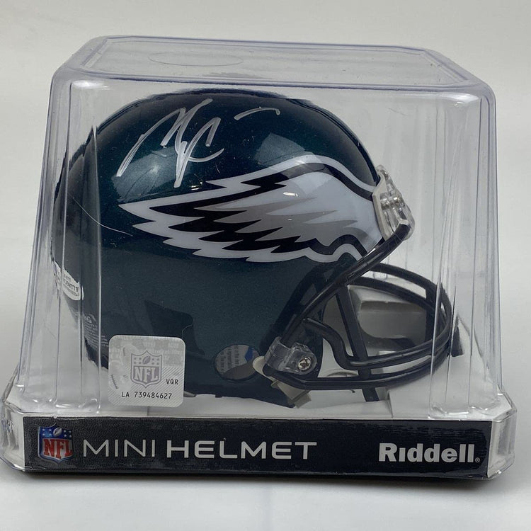 Autographed/Signed Michael Mike Vick Philadelphia Eagles Football Mini Helmet Beckett BAS COA
