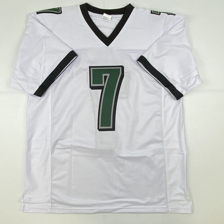 Autographed/Signed Michael Mike Vick Philadelphia White Football Jersey PSA/DNA COA