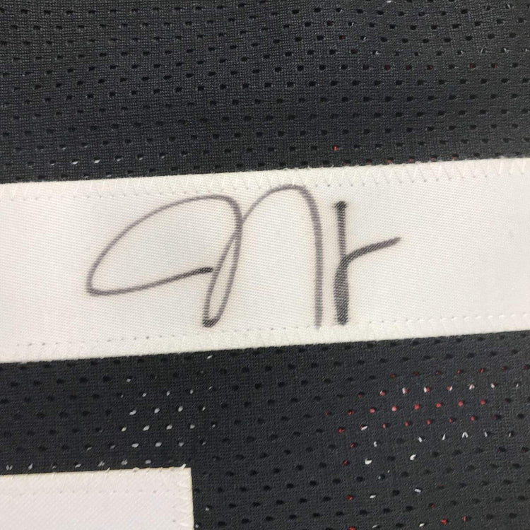 Autographed/Signed James Harden Houston Black Basketball Jersey Beckett BAS COA