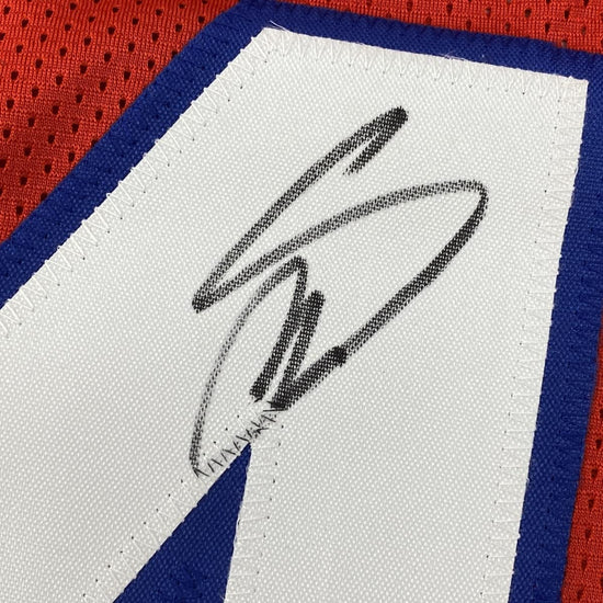 Autographed/Signed Stefon Diggs Buffalo Red Football Jersey Beckett BAS COA