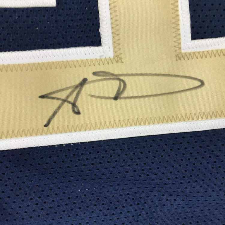Autographed/Signed Aaron Donald Los Angeles LA Dark Blue Football Jersey PSA/DNA COA