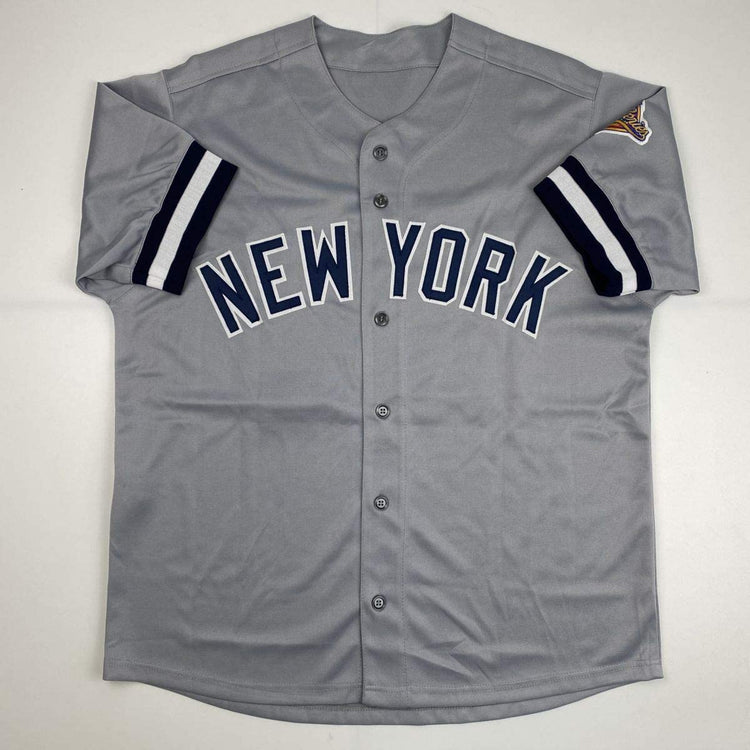 Autographed/Signed Tino Martinez New York Grey Baseball Jersey PSA/DNA COA