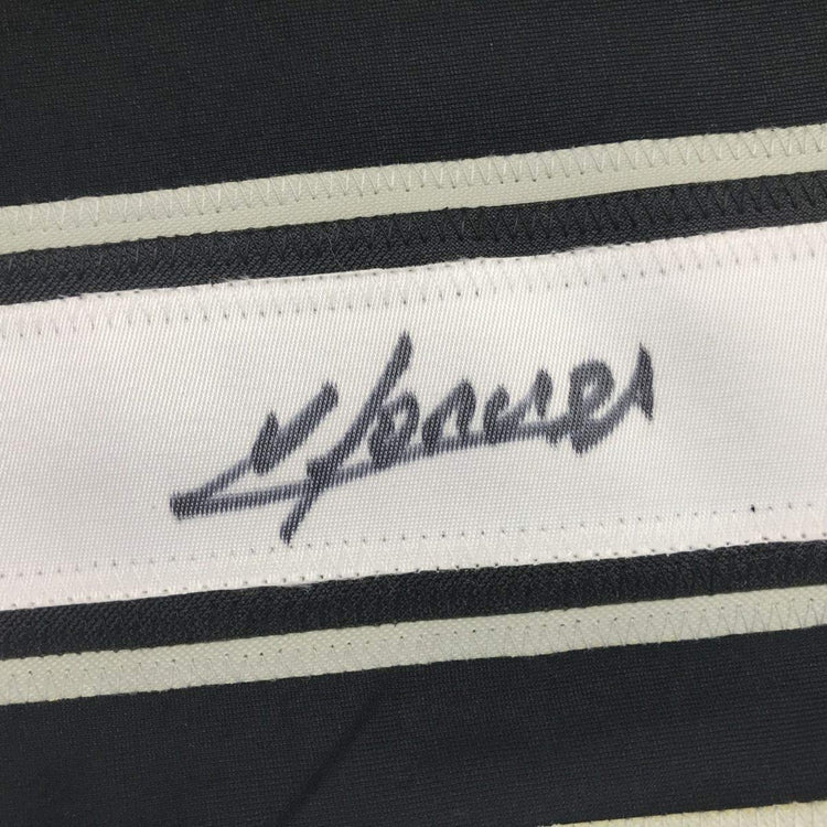 Autographed/Signed Yoan Moncada Chicago Black Baseball Jersey Beckett BAS COA