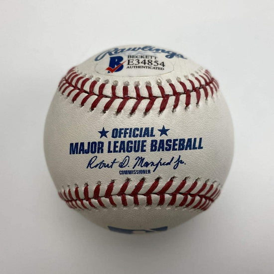 Autographed/Signed David Ortiz Rawlings Official Major League Baseball ROML Beckett BAS COA Auto