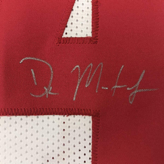 Framed Autographed/Signed DK D.K. Metcalf 33x42 Ole Miss White College Football Jersey JSA COA