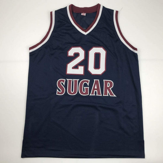 Autographed/Signed Micheal Ray Richardson New York Dark Blue Basketball Jersey PSA/DNA COA