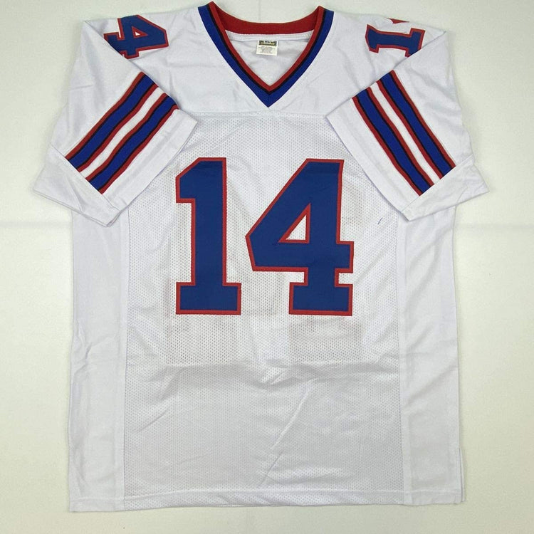 Autographed/Signed Stefon Diggs Buffalo White Football Jersey Beckett BAS COA