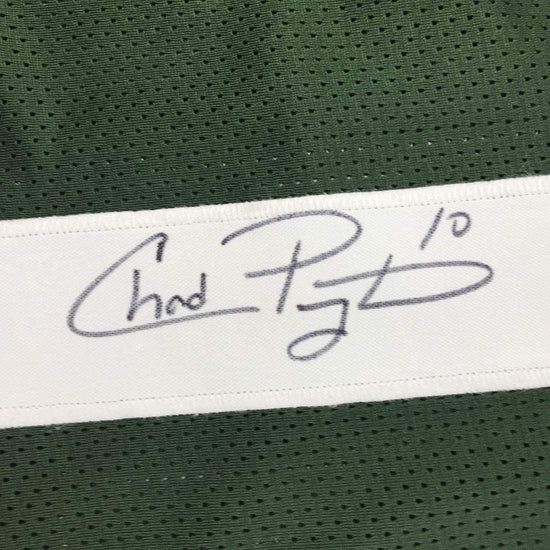 Framed Autographed/Signed Chad Pennington 33x42 New York Green Football Jersey Beckett BAS COA