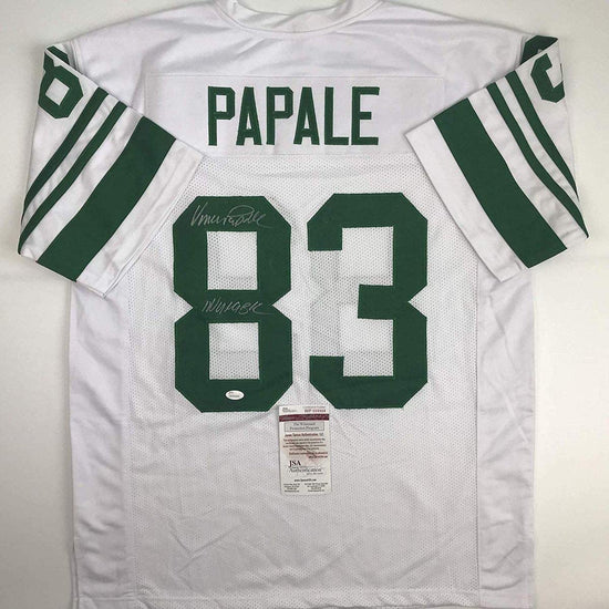 Autographed/Signed Vince Papale"Invincible" Philadelphia White Football Jersey JSA COA