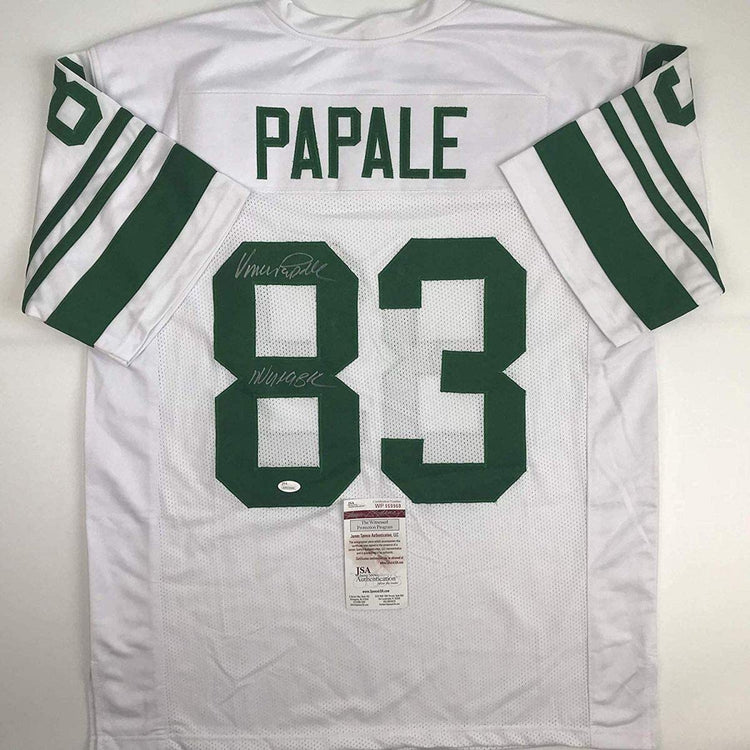Autographed/Signed Vince Papale"Invincible" Philadelphia White Football Jersey JSA COA