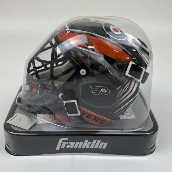 Autographed/Signed Ron Hextall Philadelphia Flyers Hockey Mini Mask Helmet JSA COA
